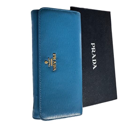 Prada long wallet Kindred blue - Picture 3 of 8